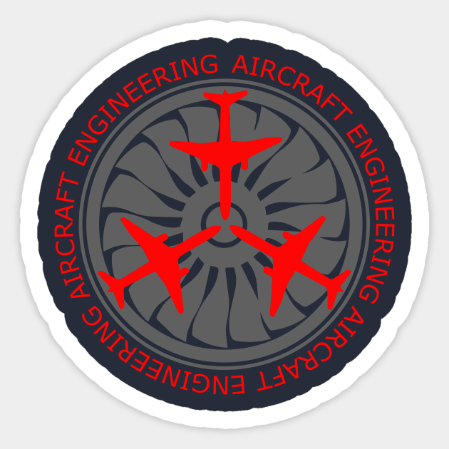 aircraft engineering aerospace mechanics engineer Sticker by PrisDesign99